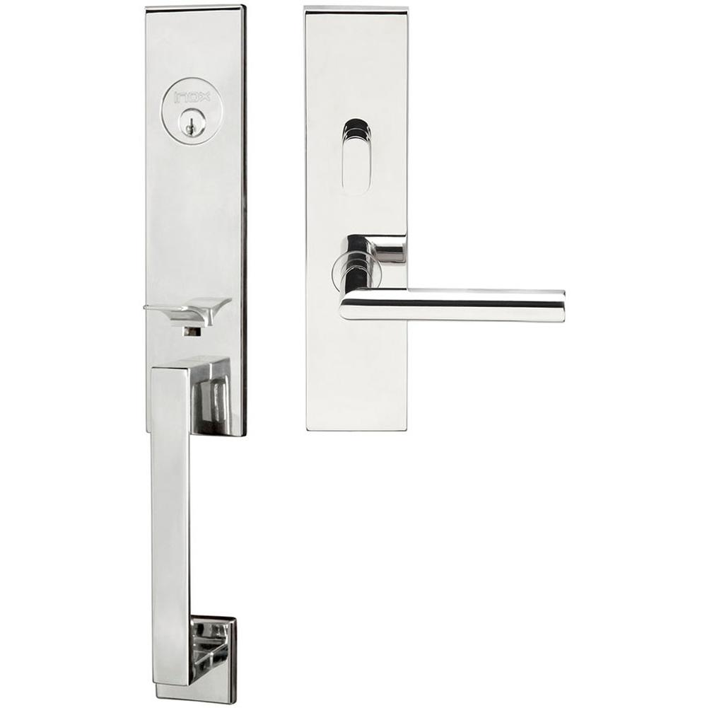 INOX - MH Handleset MT Mortise 105 Frankfurt Entry 2-1/2''  32 LHR - Polished Stainless Steel