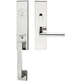 INOX - MH Handleset MT Mortise 105 Frankfurt Entry 2-3/4''  32 RH - Polished Stainless Steel
