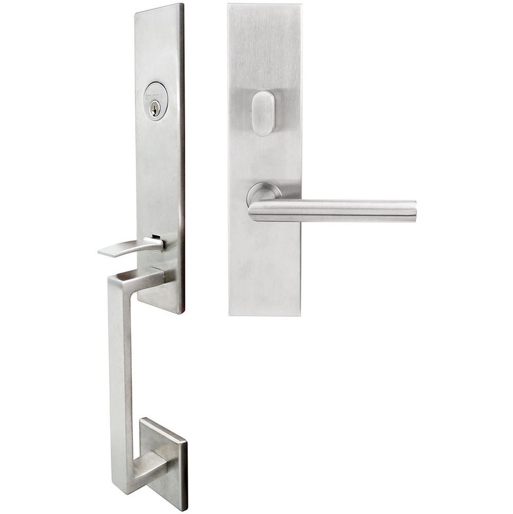 INOX - MH Handleset MT Mortise 107 Stockholm Entry 2-1/2''  32D RH - Satin Stainless Steel
