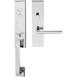 INOX - MH Handleset MT Mortise 107 Stockholm Entry 2-1/2''  32 LHR - Polished Stainless Steel