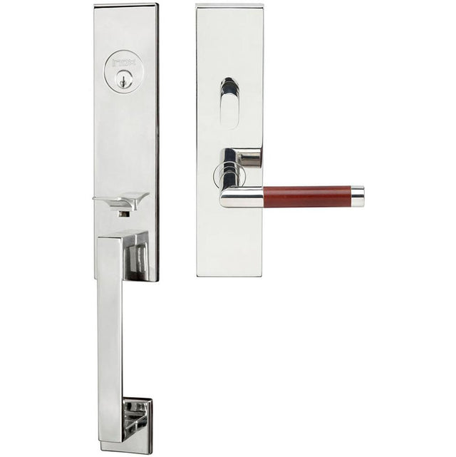 INOX - MH Handleset MT Mortise 213 Cabernet Entry 2-3/4''  32 RH - Polished Stainless Steel