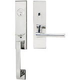 INOX - MH Handleset MT Mortise 214 Champagne Entry 2-3/4''  32 LHR - Polished Stainless Steel