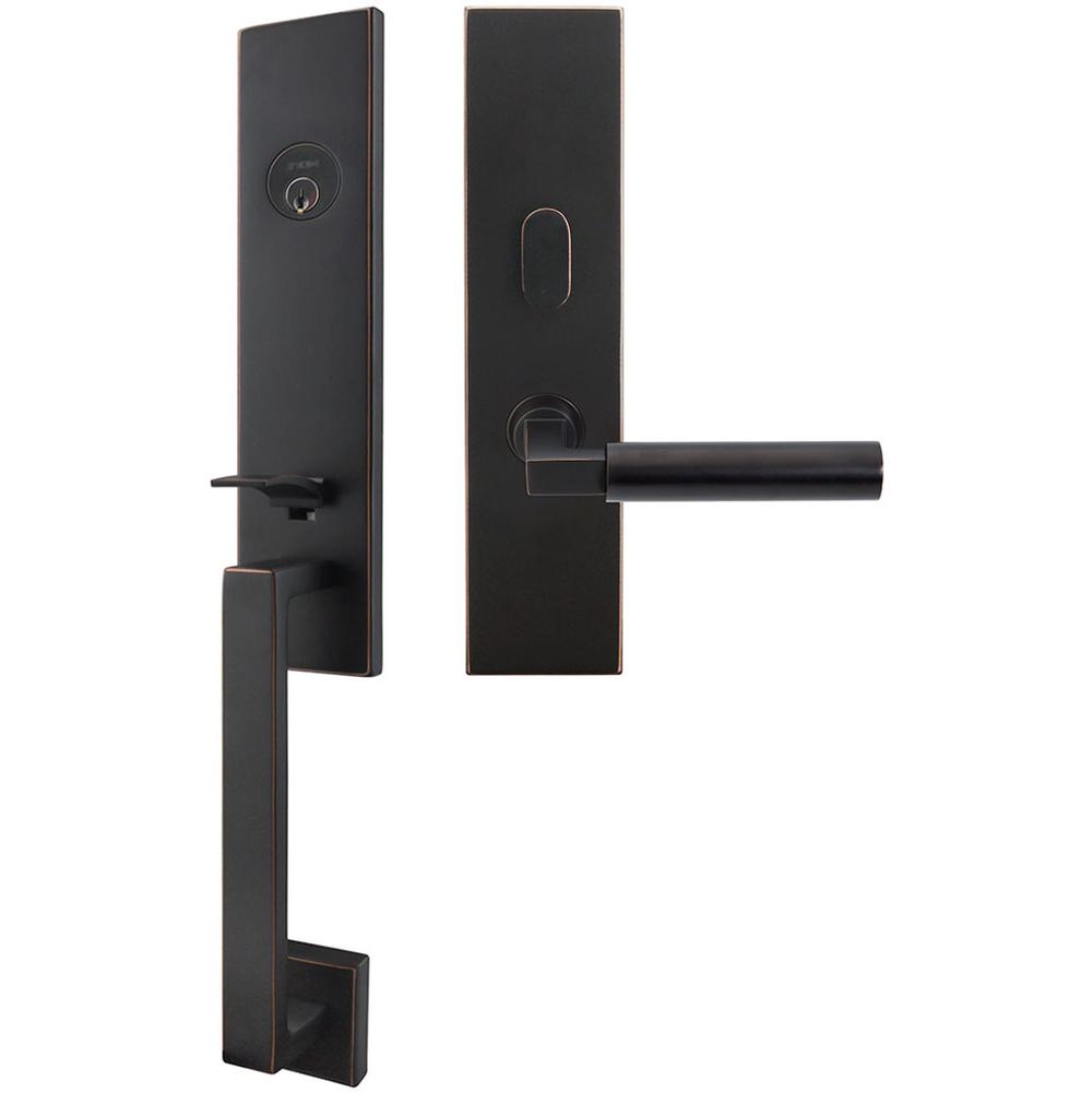 INOX - MH Handleset MT Mortise 221 Aurora Entry 2-3/4''  10B LH - Oil Rubbed Bronze
