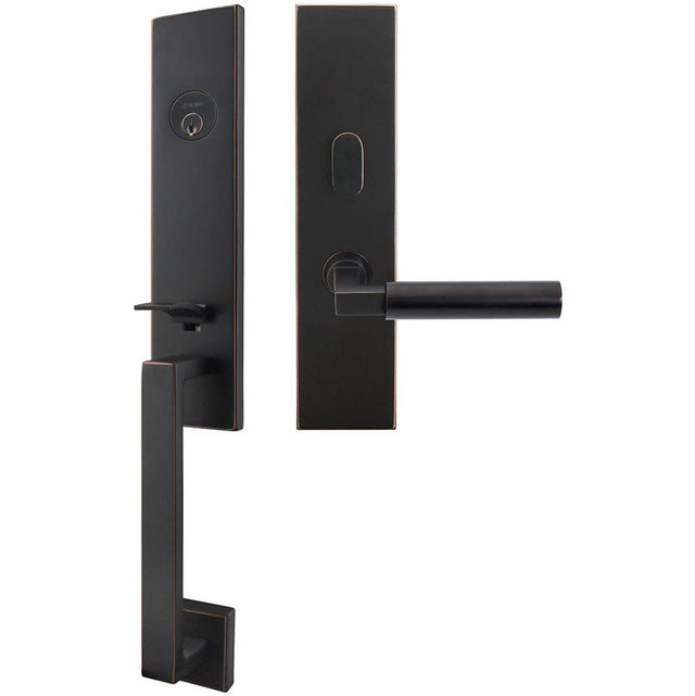 INOX - MH Handleset MT Mortise 221 Aurora Entry 2-3/4''  10B LH - Oil Rubbed Bronze
