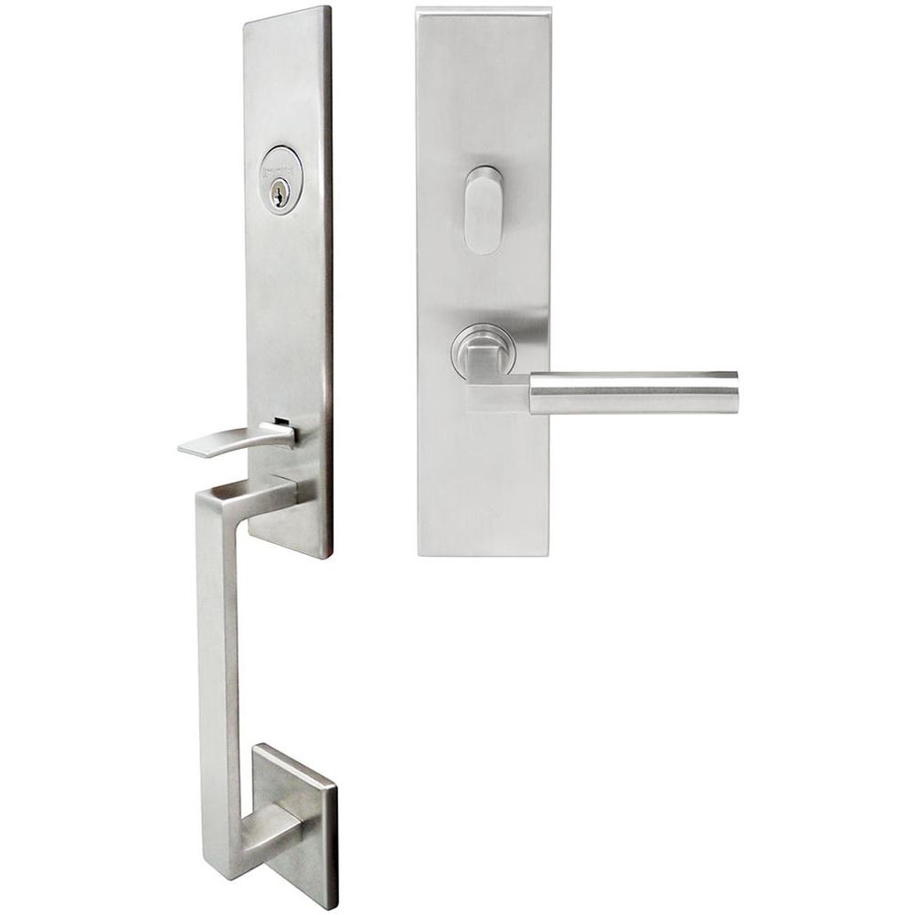 INOX - MH Handleset MT Mortise 221 Aurora Entry 2-1/2''  32D LHR - Satin Stainless Steel
