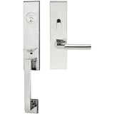 INOX - MH Handleset MT Mortise 221 Aurora Entry 2-3/4''  32 RH - Polished Stainless Steel