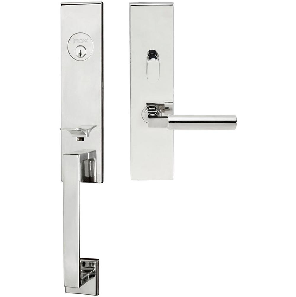 INOX - MH Handleset MT Mortise 221 Aurora Entry 2-1/2''  32 LHR - Polished Stainless Steel