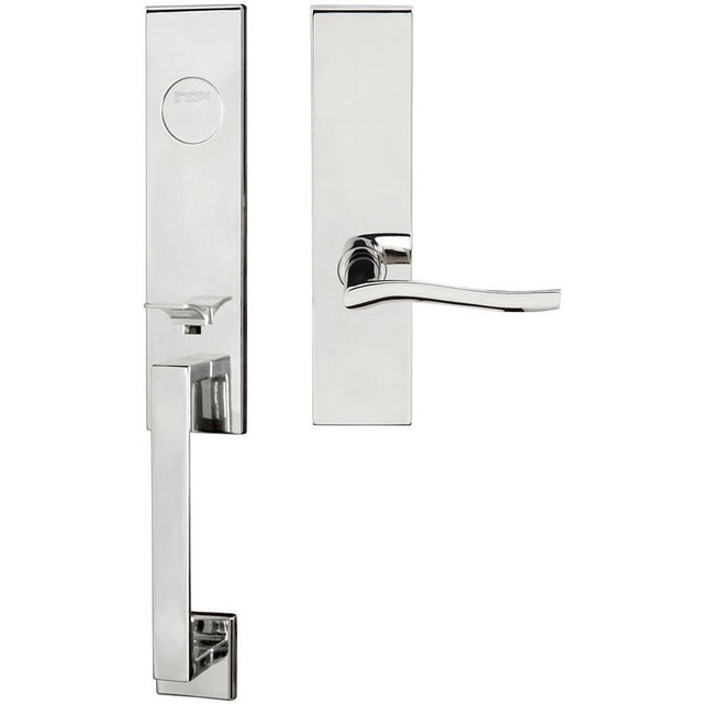 INOX - MH Handleset MT Mortise 225 Waterfall Full Dummy 32 LH - Polished Stainless Steel