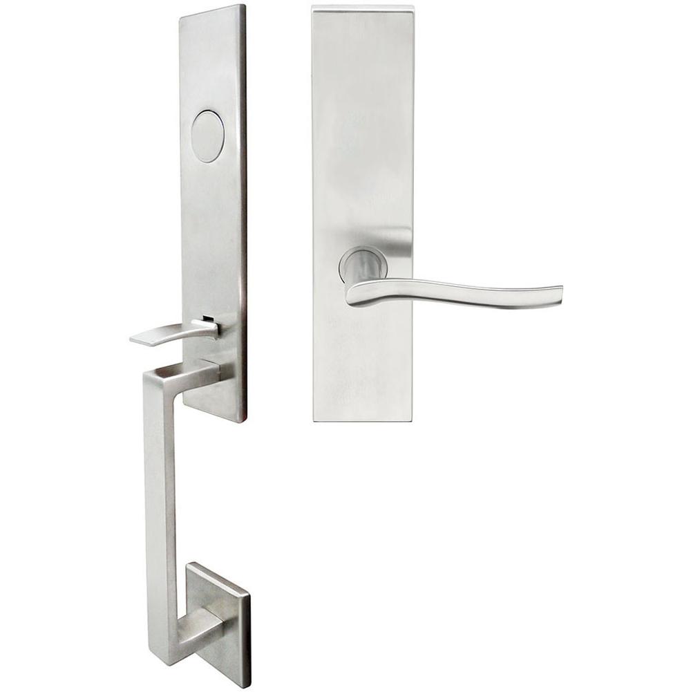 INOX - MH Handleset MT Mortise 225 Waterfall Full Dummy 32D LH - Satin Stainless Steel