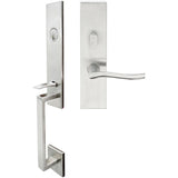 INOX - MH Handleset MT Mortise 225 Waterfall Entry 2-3/4''  32D RHR - Satin Stainless Steel