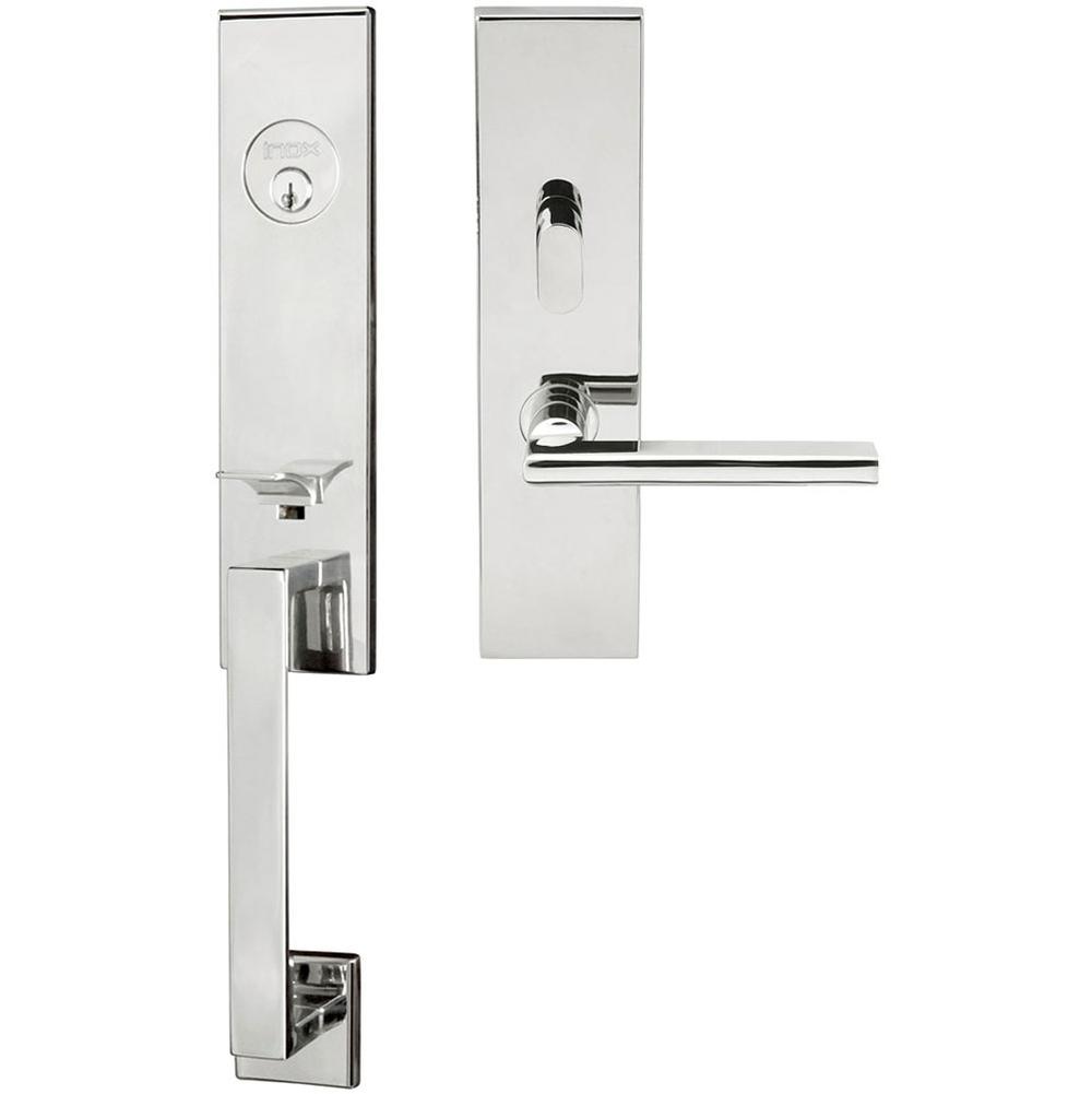 INOX - MH Handleset MT Mortise 243 Sunrise Entry 2-1/2''  32 RHR - Polished Stainless Steel