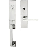 INOX - MH Handleset MT Mortise 243 Sunrise Entry 2-1/2''  32 RH - Polished Stainless Steel