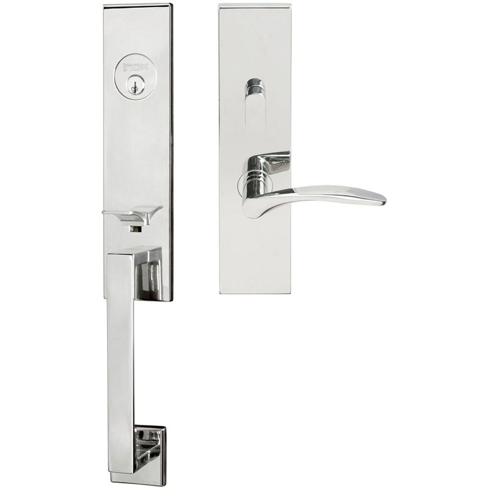 INOX - MH Handleset MT Mortise 311 Crest Entry 2-1/2''  32 LHR - Polished Stainless Steel