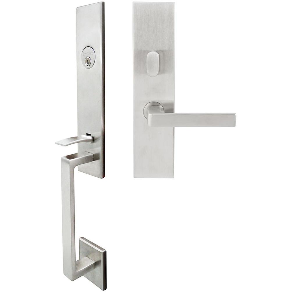 INOX - MH Handleset MT Mortise 345 Tokyo Entry 2-1/2''  32D RHR - Satin Stainless Steel