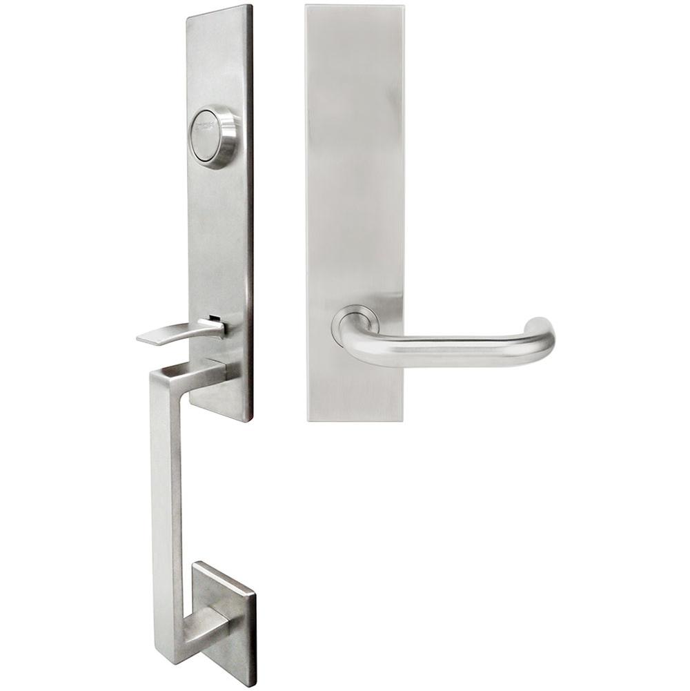 INOX - MH Handleset Tubular Munich Full Dummy 32D RH - Satin Stainless Steel