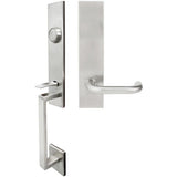 INOX - MH Handleset Tubular Munich Full Dummy 32D LH - Satin Stainless Steel