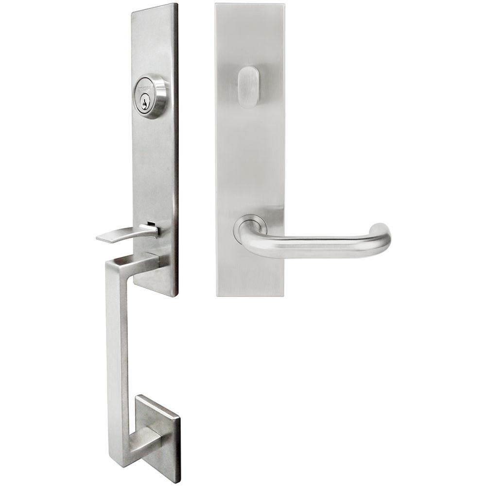 INOX - MH Handleset Tubular Munich Entry 2-3/4''  32D LH - Satin Stainless Steel