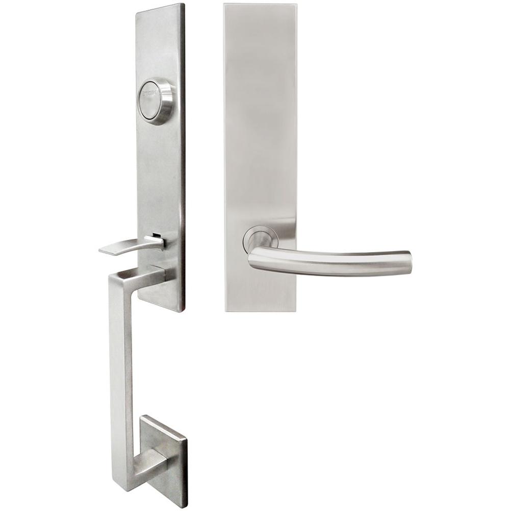INOX - MH Handleset Tubular Oslo Full Dummy 32D LH - Satin Stainless Steel