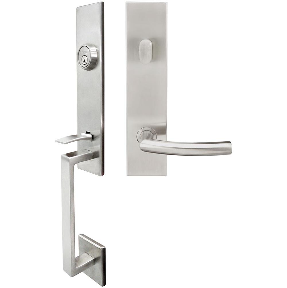 INOX - MH Handleset Tubular Oslo Entry 2-3/8''  32D RHR - Satin Stainless Steel