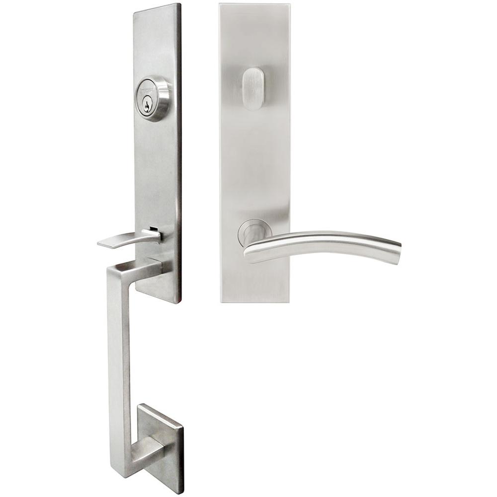 INOX - MH Handleset Tubular Brussels Entry 2-3/8''  32D RHR - Satin Stainless Steel