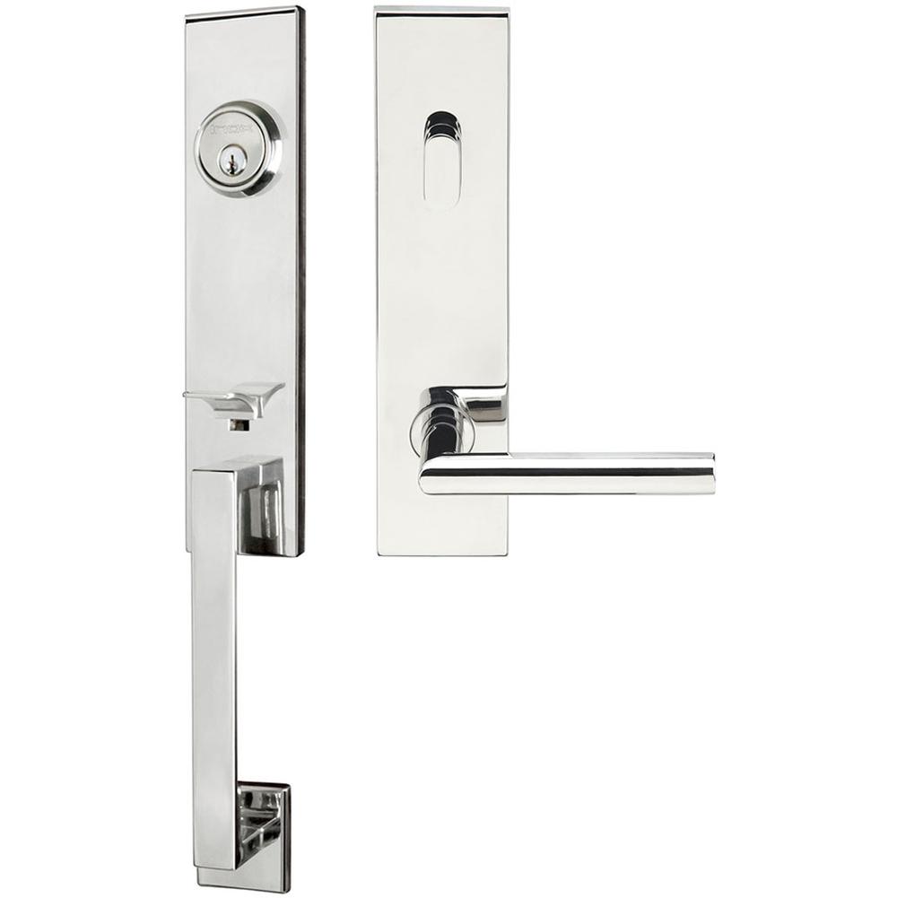 INOX - MH Handleset Tubular Frankfurt Entry 2-3/4''  32 RHR - Polished Stainless Steel