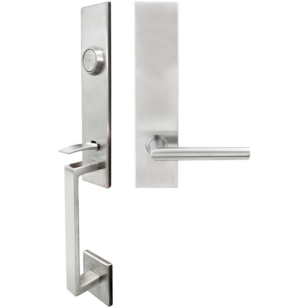 INOX - MH Handleset Tubular Stockholm Full Dummy 32D LH - Satin Stainless Steel