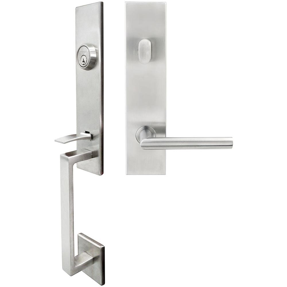 INOX - MH Handleset Tubular Stockholm Entry 2-3/4''  32D LHR - Satin Stainless Steel