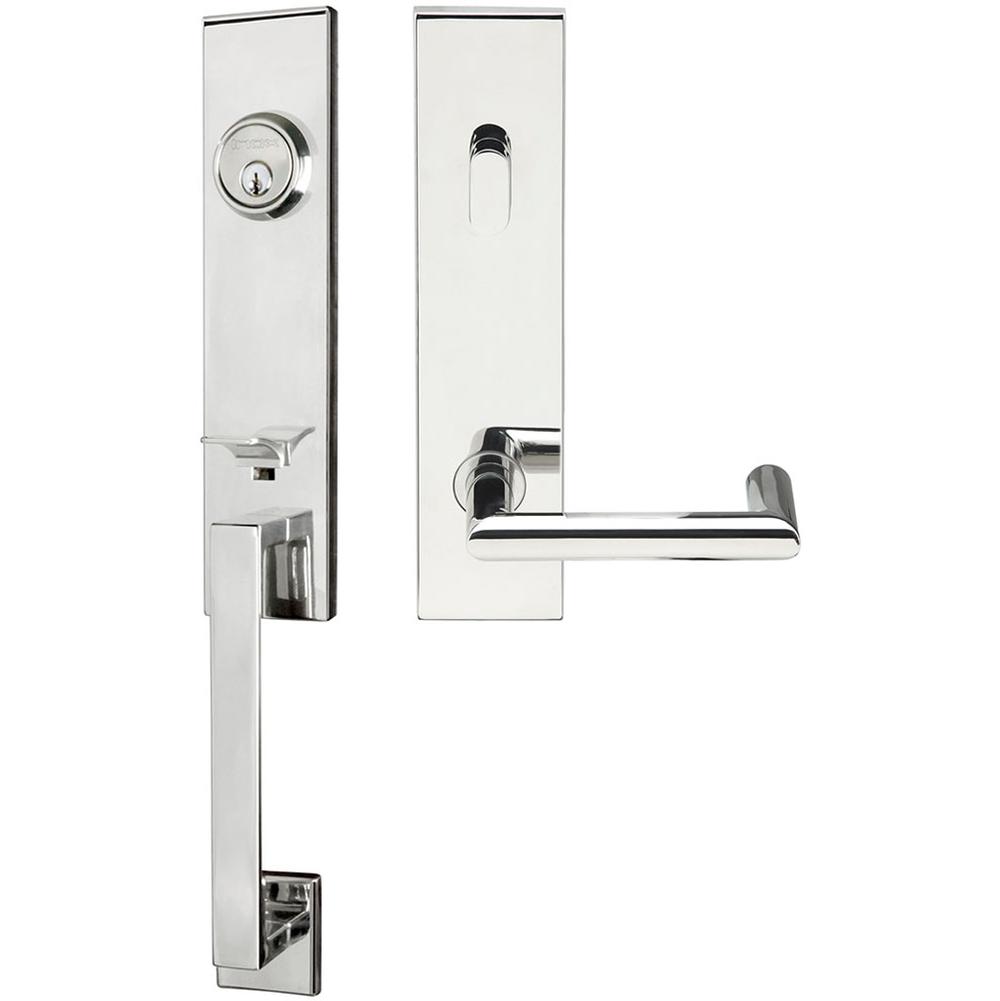 INOX - MH Handleset Tubular Stuttgart Entry 2-3/8''  32 LHR - Polished Stainless Steel