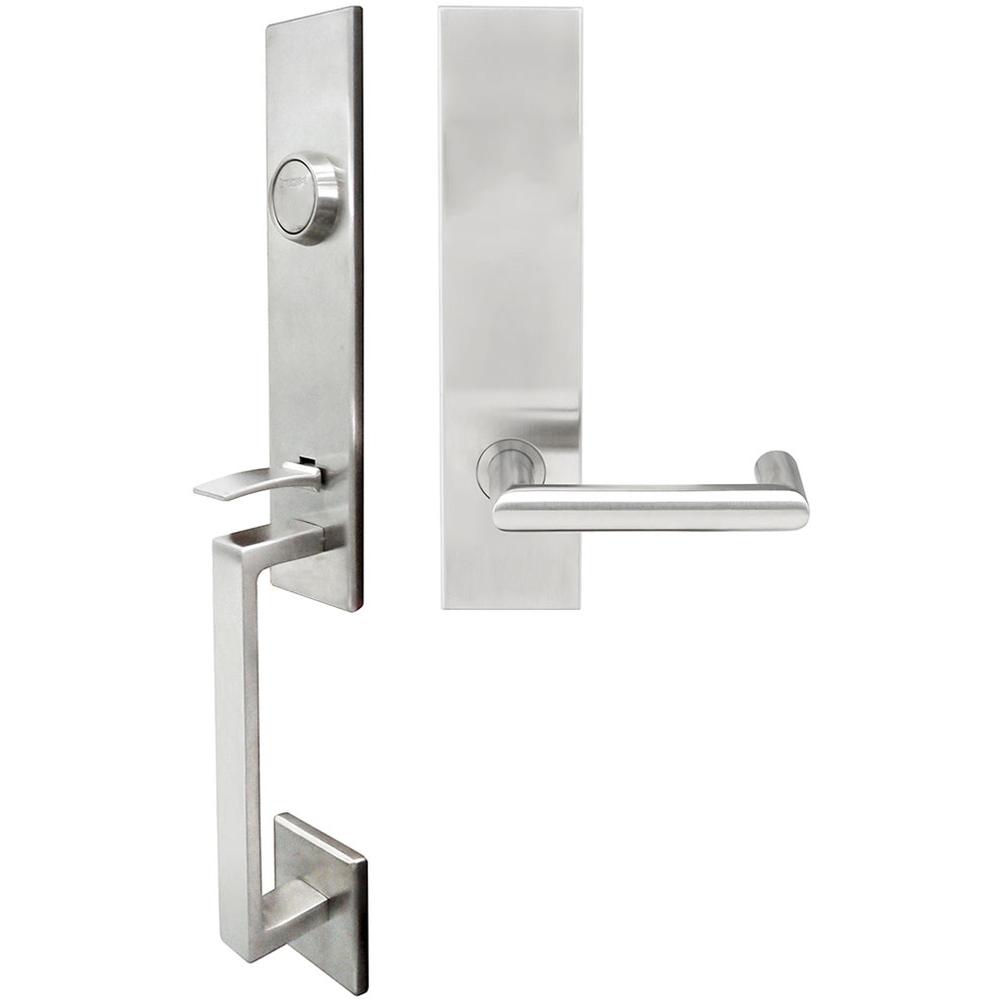 INOX - MH Handleset Tubular Stuttgart Full Dummy 32D RH - Satin Stainless Steel