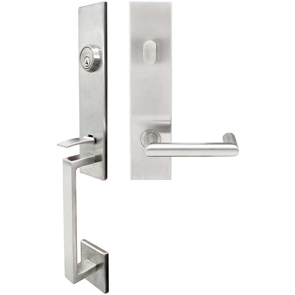 INOX - MH Handleset Tubular Stuttgart Entry 2-3/4''  32D RHR - Satin Stainless Steel