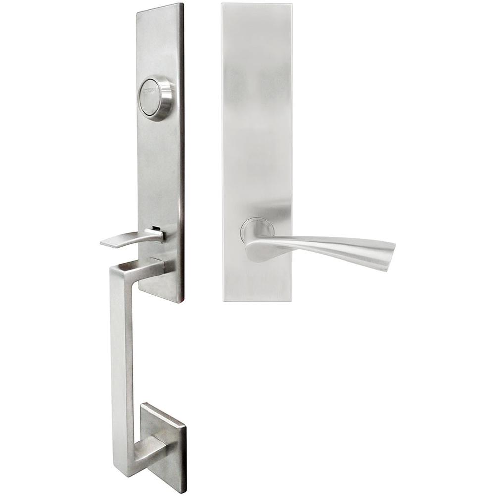INOX - MH Handleset Tubular Breeze Full Dummy 32D RH - Satin Stainless Steel