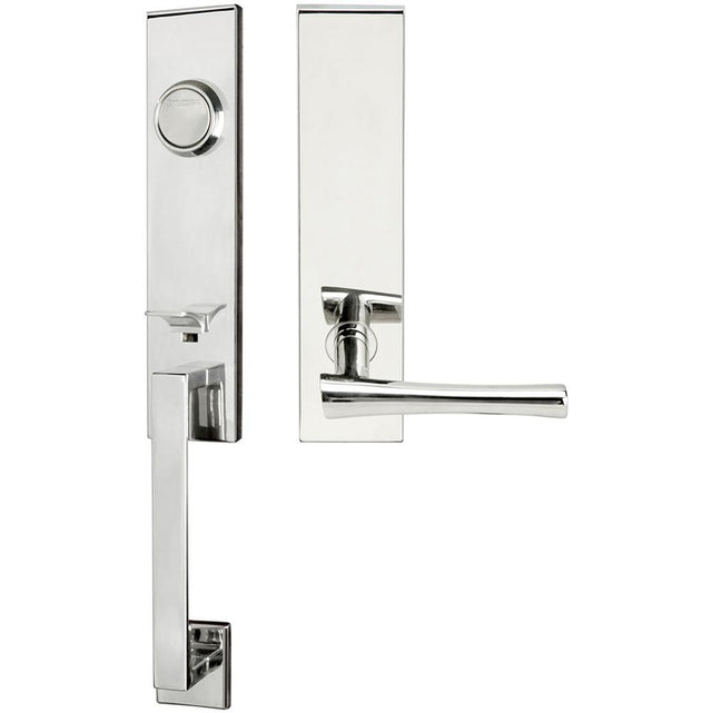 INOX - MH Handleset Tubular Champagne Full Dummy 32 LH - Polished Stainless Steel