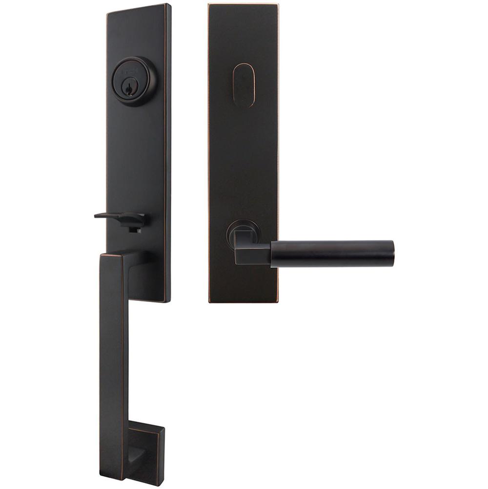 INOX - MH Handleset Tubular Aurora Entry 2-3/8''  10B RH - Oil Rubbed Bronze