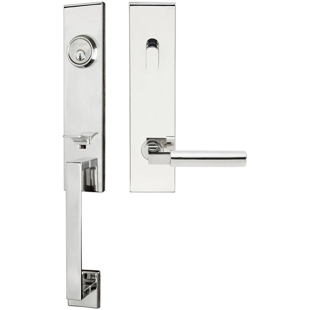 INOX - MH Handleset Tubular Aurora Entry 2-3/4''  32 LHR - Polished Stainless Steel
