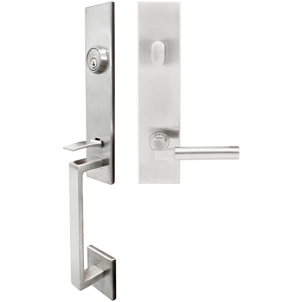 INOX - MH Handleset Tubular Aurora Entry 2-3/4''  32D RH - Satin Stainless Steel