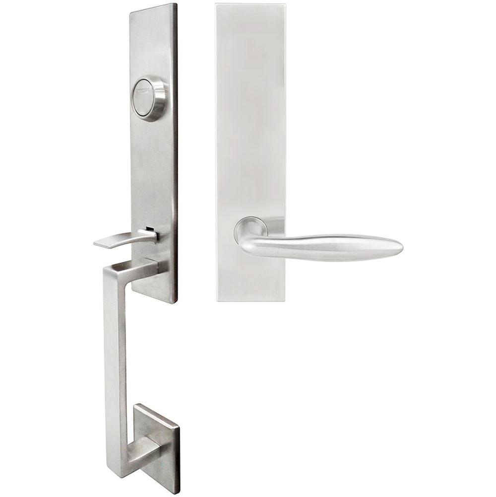 INOX - MH Handleset Tubular Summer Full Dummy 32D LH - Satin Stainless Steel