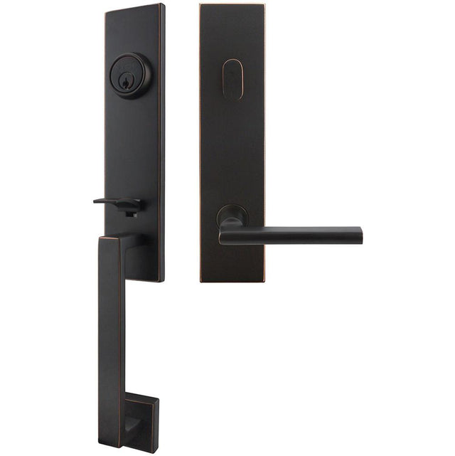 INOX - MH Handleset Tubular Sunrise Entry 2-3/4''  10B LHR - Oil Rubbed Bronze