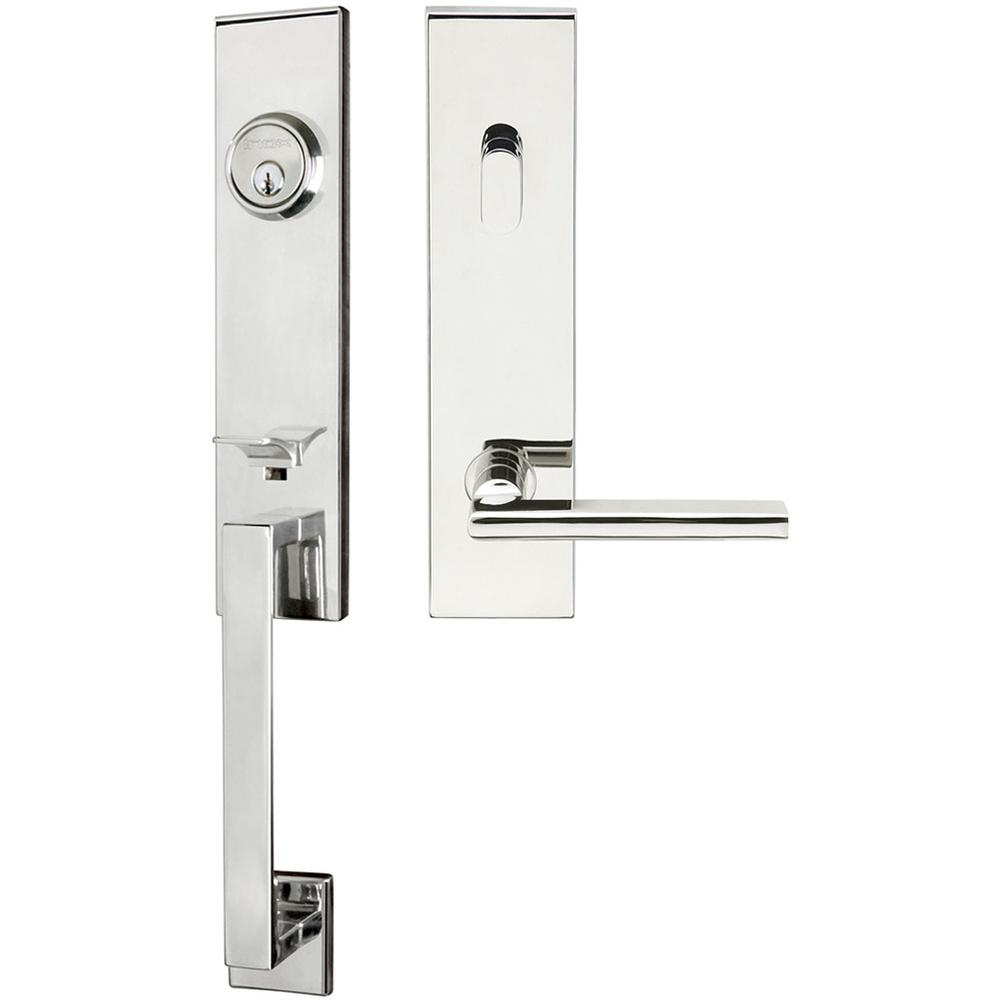 INOX - MH Handleset Tubular Sunrise Entry 2-3/4''  32 LH - Polished Stainless Steel