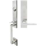 INOX - MH Handleset Tubular Sunrise Full Dummy 32D LH - Satin Stainless Steel
