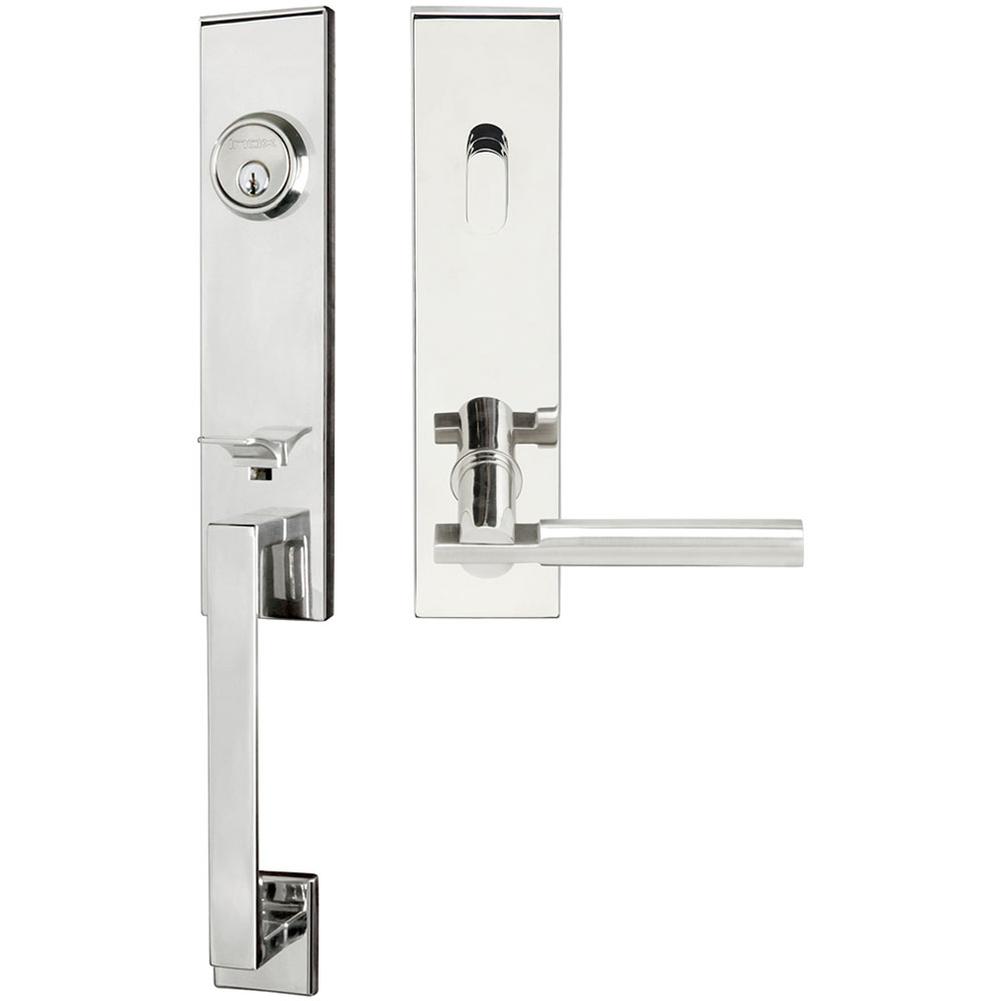 INOX - MH Handleset Tubular Sequoia Entry 2-3/8''  32 RH - Polished Stainless Steel