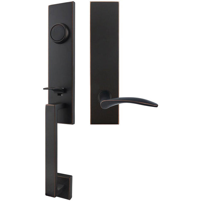 INOX - MH Handleset Tubular Crest Full Dummy 10B RH - Oil Rubbed Bronze