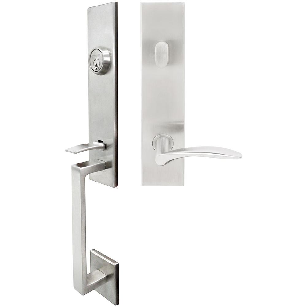 INOX - MH Handleset Tubular Crest Entry 2-3/8''  32D RH - Satin Stainless Steel