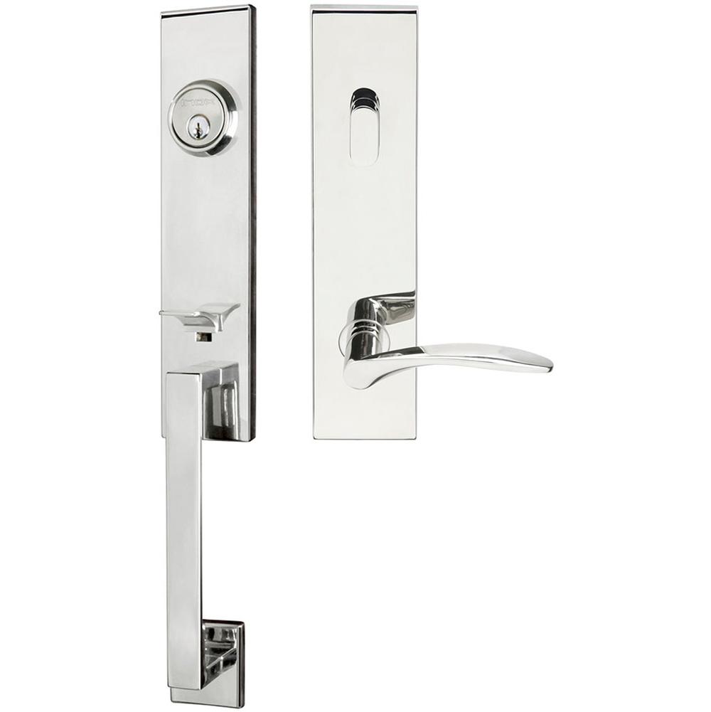 INOX - MH Handleset Tubular Crest Entry 2-3/4''  32 LH - Polished Stainless Steel