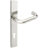 INOX - MU Multipoint 102 Munich Euro Entry Lever High US32 LH - Polished Stainless Steel