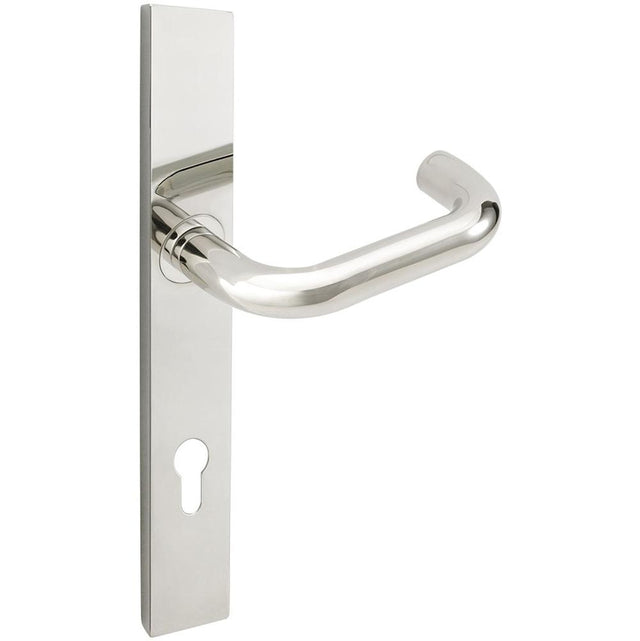 INOX - MU Multipoint 102 Munich Euro Entry Lever High US32 LH - Polished Stainless Steel