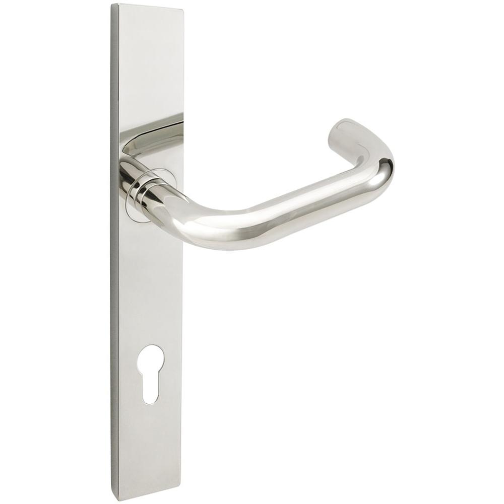 INOX - MU Multipoint 102 Munich Euro Entry Lever High US32 RH - Polished Stainless Steel