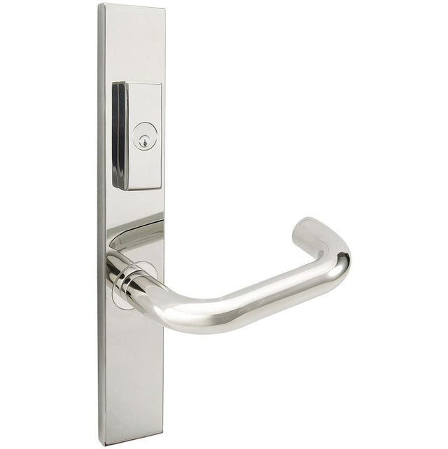 INOX - MU Multipoint 102 Munich US Entry Lever Low US32 LH - Polished Stainless Steel