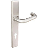 INOX - MU Multipoint 102 Munich Euro Entry Lever High US32D LH - Satin Stainless Steel