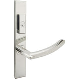 INOX - MU Multipoint 103 Oslo US Entry Lever Low US32 RH - Polished Stainless Steel