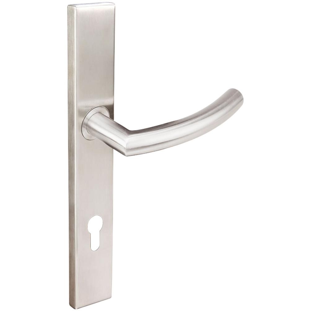 INOX - MU Multipoint 103 Oslo Euro Entry Lever High US32D LH - Satin Stainless Steel